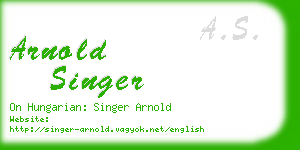 arnold singer business card